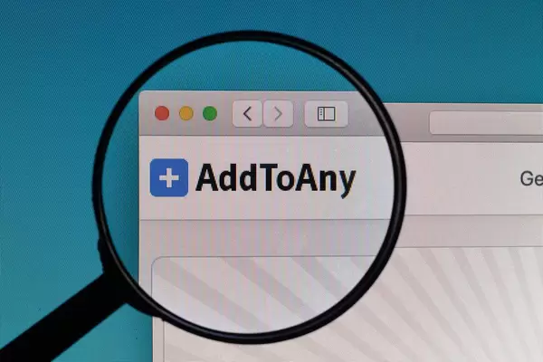 AddToAny website under magnifying glass