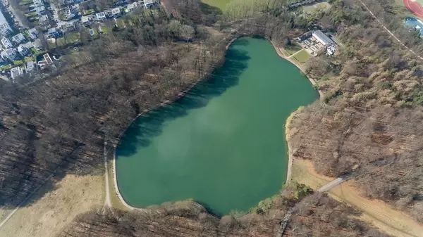 Adenauerweiher von oben