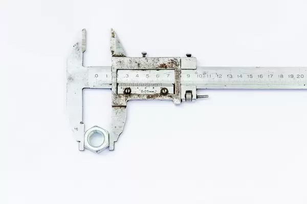 Adjustable wrench on white background