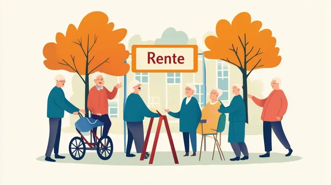 Ältere Menschen in Gemeinschaft beim Renteneintritt