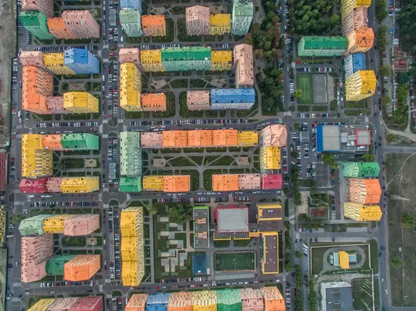 Aerial of Comfort Town in Kiev