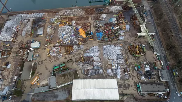 Aerial of Junkyard in Cologne