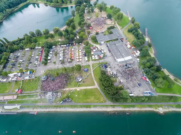 Aerial of Springinsfeld Music Festival 2017 in Fühlingen