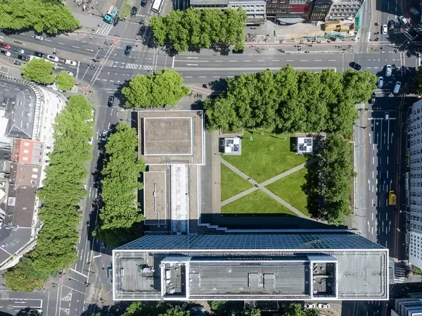 Aerial of Steigenberger Hotel in Cologne