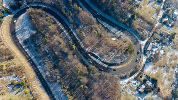 Aerial photo of an S bend