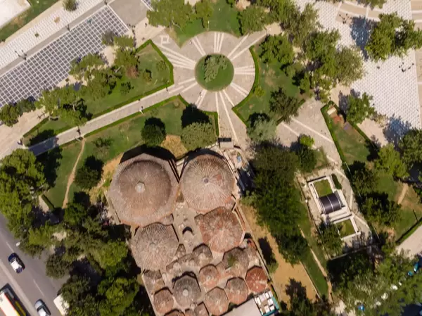 Aerial photo of Bey Hamam in Thessaloniki