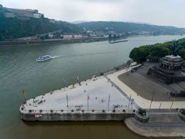 Aerial photo of Deutsches Eck in Koblenz