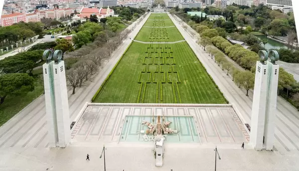 Aerial Shot of  Parque Eduardo VII de Inglaterra