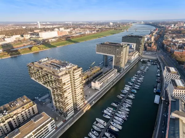 Aerial Shot of Rheinauhafen Cologne
