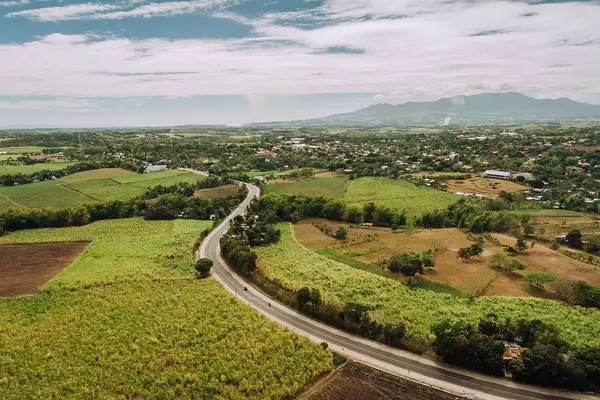 Aerial shot of Sagay national highway (Flip 2019)