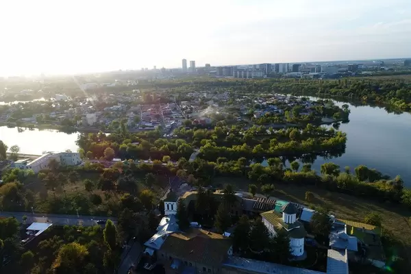 Aerial view of Plumbuita area in Bucharest, Romania