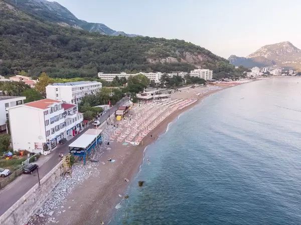 Aerial view of Sutomore Beach in Montenegro (Flip 2019)
