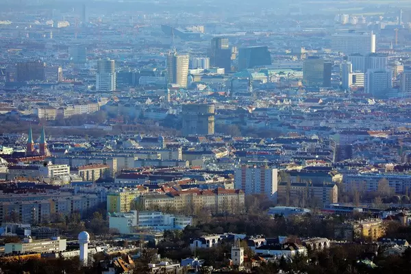 Aerial view of Vienna, Austria