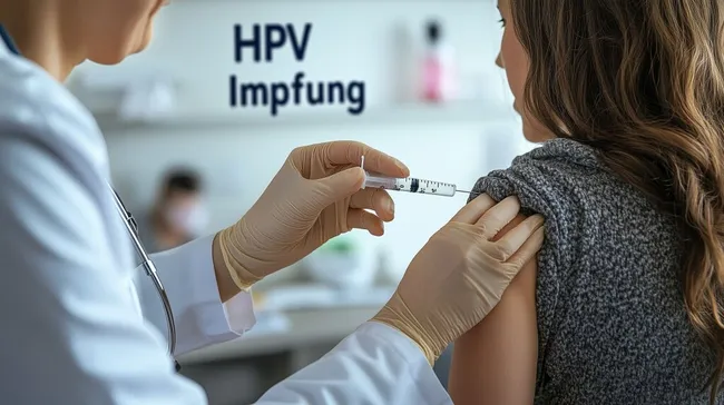 Ärztin verabreicht HPV-Impfung an Patientin
