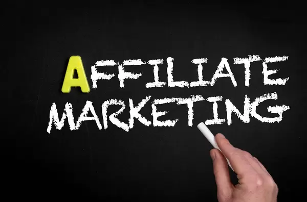 Affiliate Marketing text on blackboard