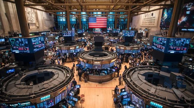Aktienhandel am New Yorker Börsenparkett
