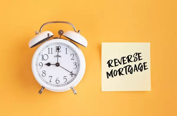 Alarm clock with handwritten text Reverse Mortgage