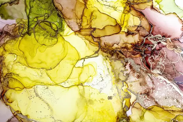 Alcohol ink art, bright abstract painting. Colourful background