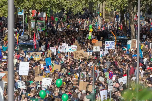 All generations at the Fridays for Future global climate strike in Cologne, Germany