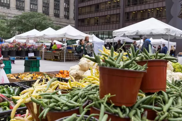 All manner of fruits and vegetables at City Market in Chicago