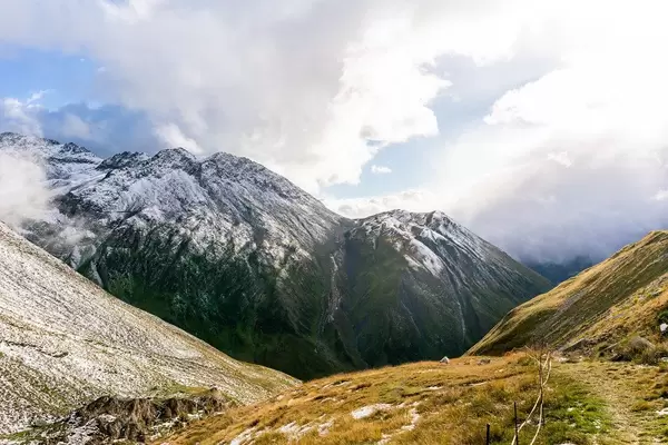 Alps view at the highest point of Furkapass