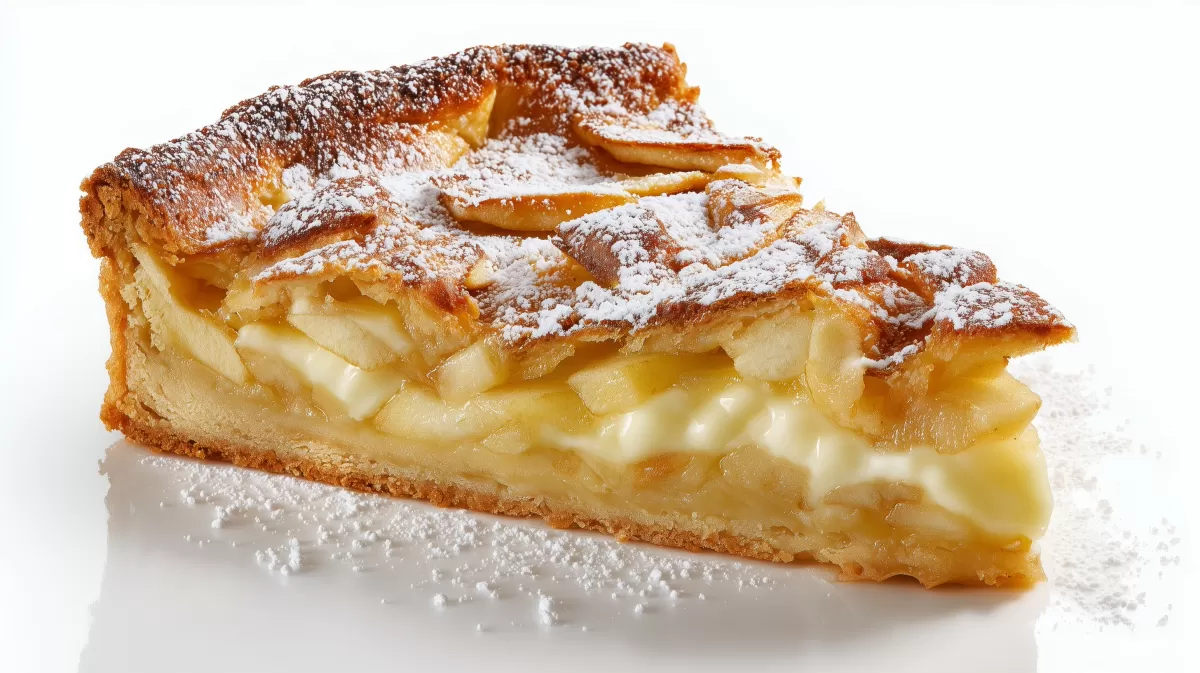 Altdeutscher Apfelkuchen mit Quark – ein Stück