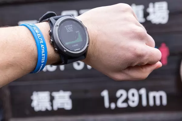 Altimeter auf dem Mount Fuji 1. Station: Fuß vs. Meter