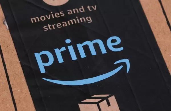 Amazon Prime logo on a package box