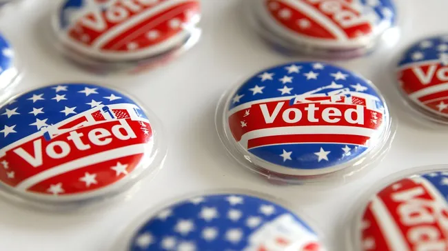 Amerikanische Präsidentschaftswahlen: Gestempelte Wahlmarken