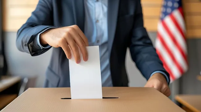 Amerikanische Wähler bei der Stimmabgabe