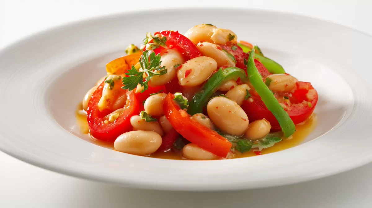 Amerikanischer Bohnen Gemüse Salat mit Paprika