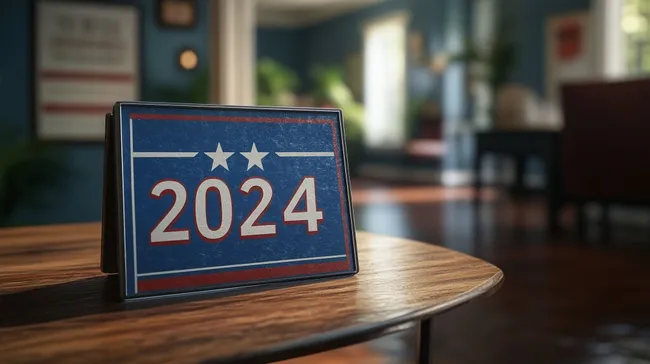 Amerikanisches Wahlplakat für die Wahl 2024