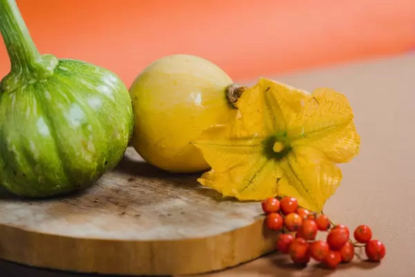 An Autumn Composition Of Vegetable And Berries