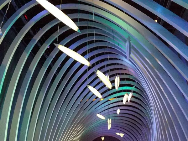 An installation at the entrance to the Nova Eventis shopping mall in Leuna, Germany