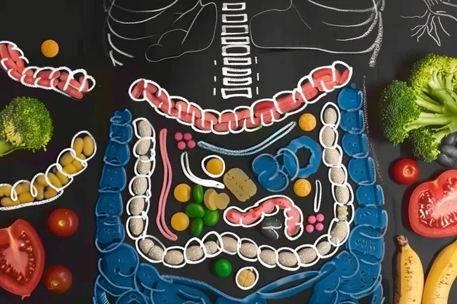 Anatomie und Gesundheit auf schwarzem Hintergrund