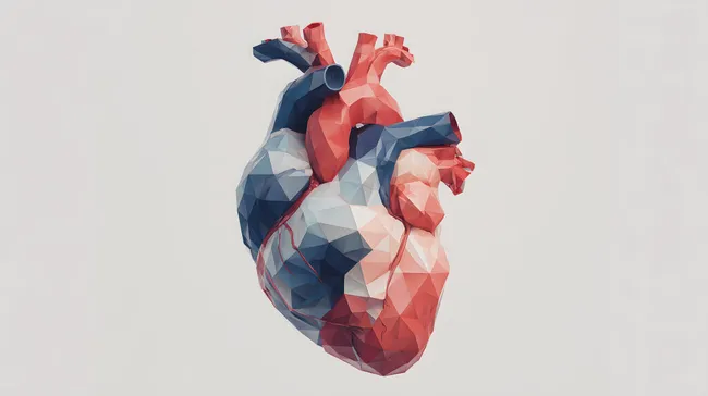 Anatomisches Herz aus geometrischen Formen