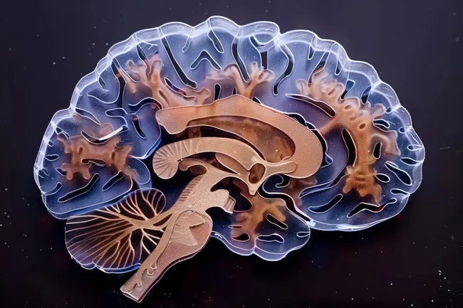 Anatomisches Modell des menschlichen Gehirns