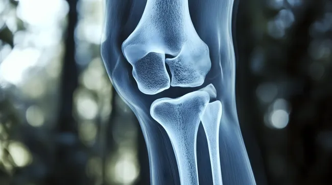 Anatomisches Röntgenbild des menschlichen Knies