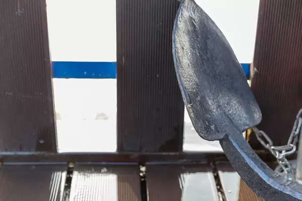 Anchor of a mid-size boat