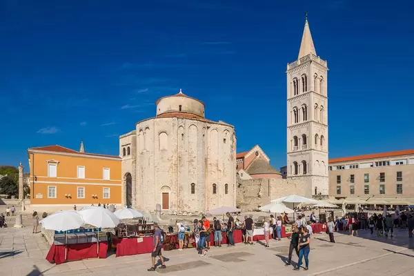 Ancient Roman forum  with St. Donatus and  St. Anastasia in Zada