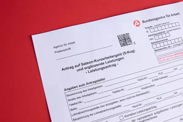 Antrag auf Saison-Kurzarbeitergeld (S-Kug) und ergänzende Leistungen