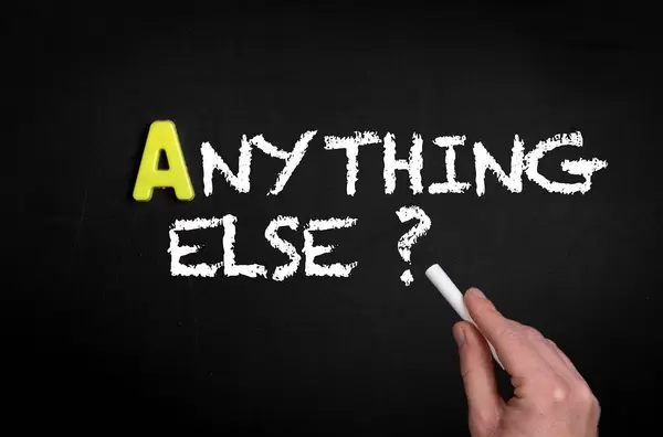 Anything Else text on blackboard