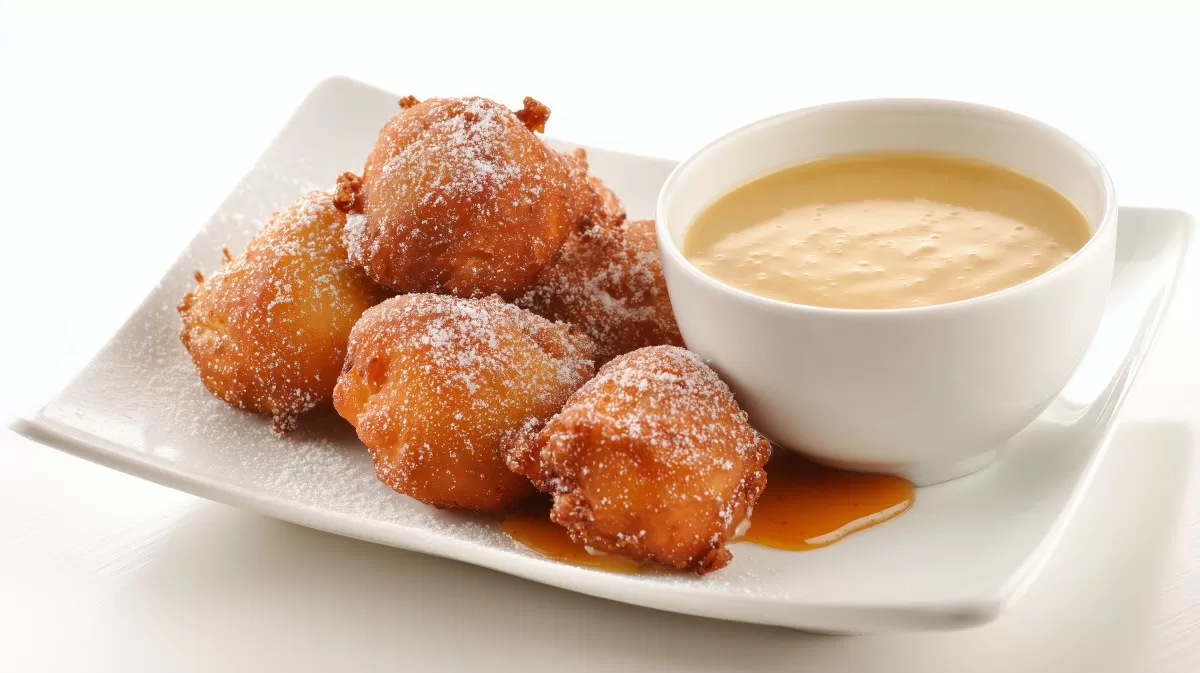 Apfelküchlein mit Marsala Zabaione zum Dippen