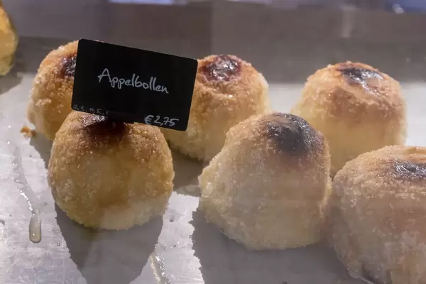 Appelbollen, a Dutch dessert made from a stuffed and battered apple