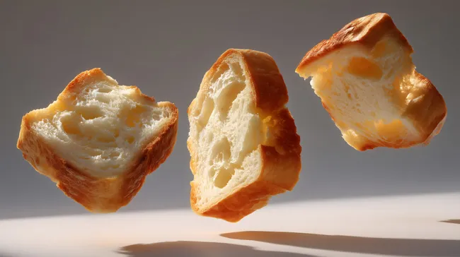 Appetitanregende Scheiben frischen Bauernbrots