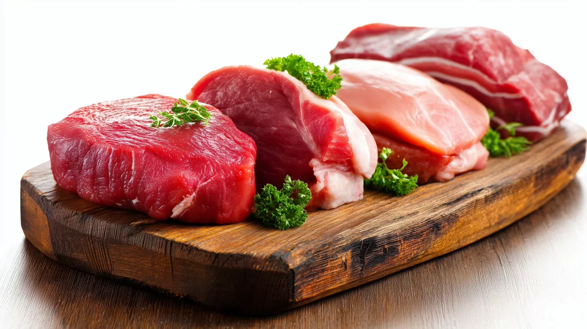 Appetitliche Fleischauswahl auf Holzbrett