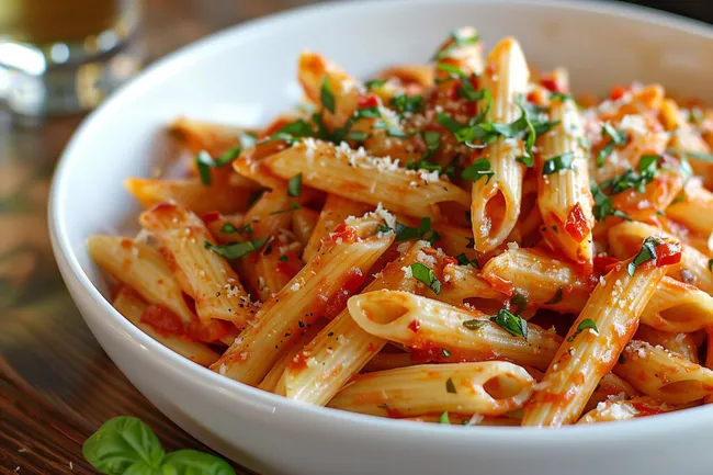 Appetitliche Pasta mit Tomatensauce