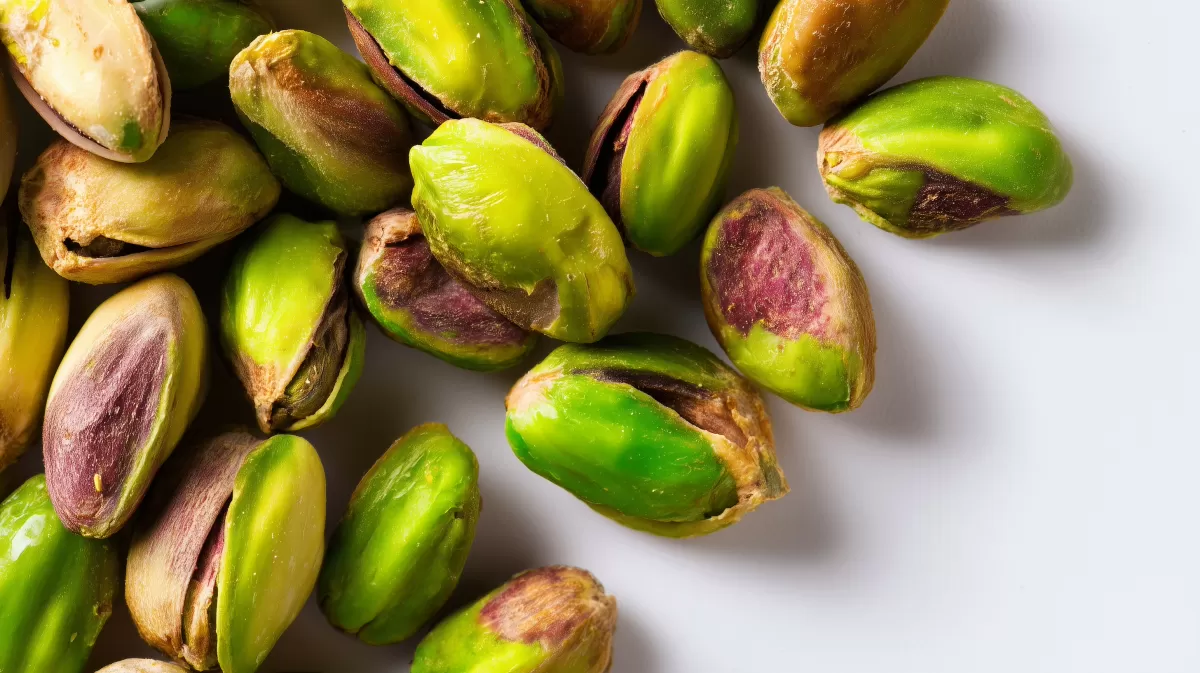 Appetitliche Pistazien in leuchtenden Grüntönen