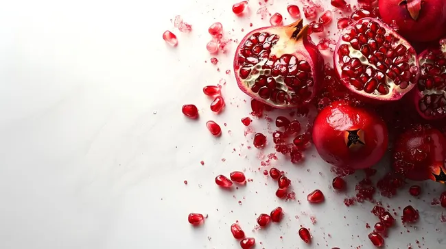 Appetitliche rote Granatäpfel mit saftigen Kernen