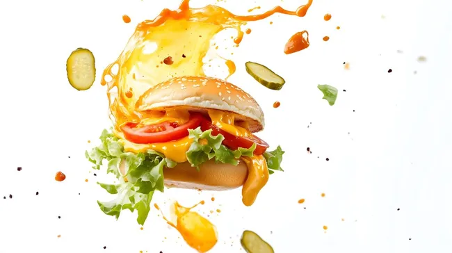 Appetitlicher Hamburger mit geschmolzenem Käse